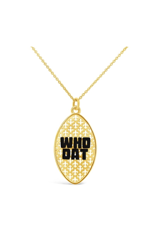 WHO DAT FOOTBALL LACE NECKLACE 458-00077