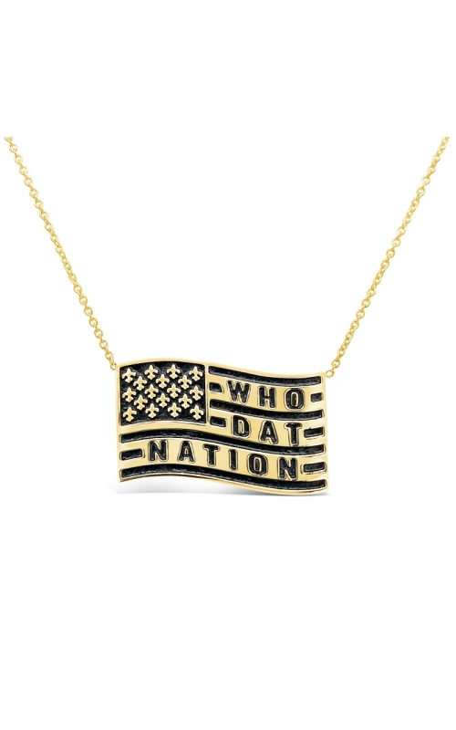 WHO DAT FLAG NECKLACE 458-00104