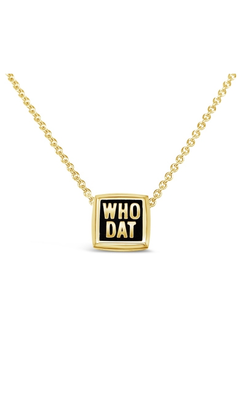 WHO DAT SQUARE SMALL PENDANT 458-00080